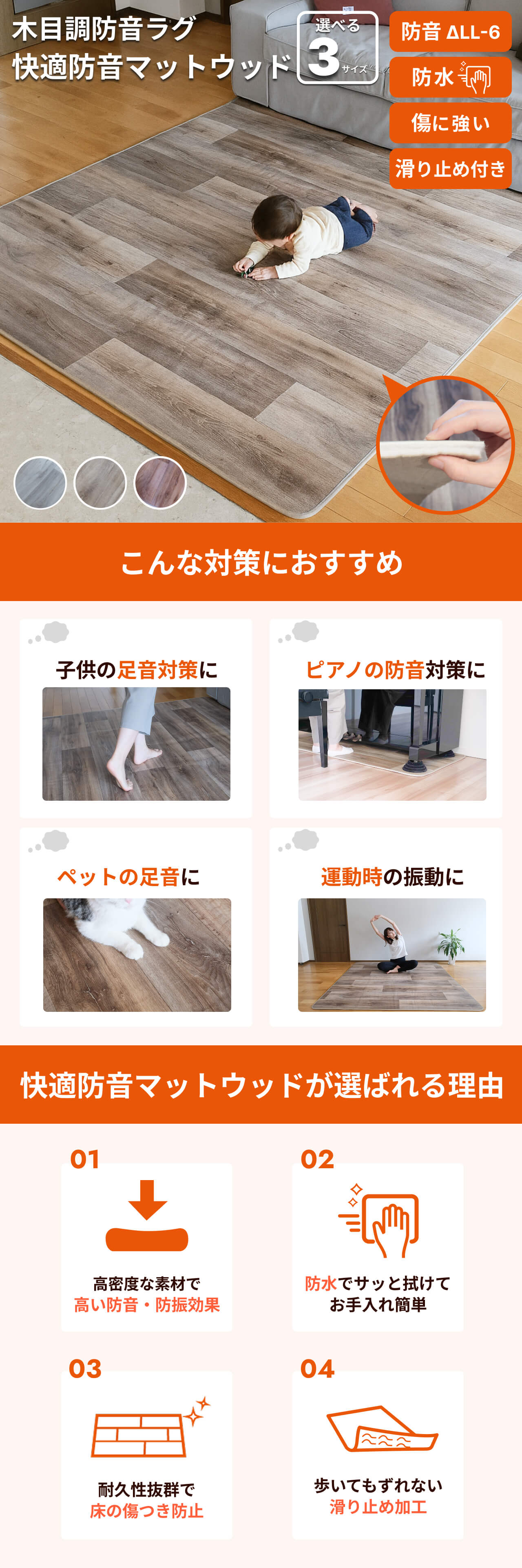 防音専門ピアリビング 防音マット ピアノ用 快適防音マット
