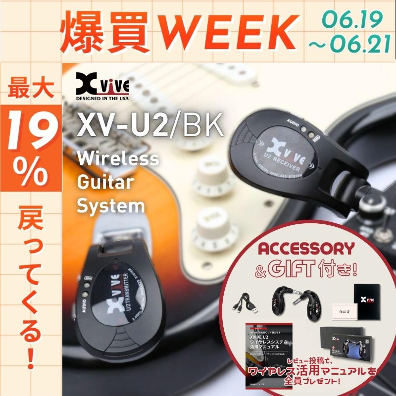 Pearl 【6/19〜☆ポイント還元率UP】Xvive U2 XV-U2 ギター用 ベース用
