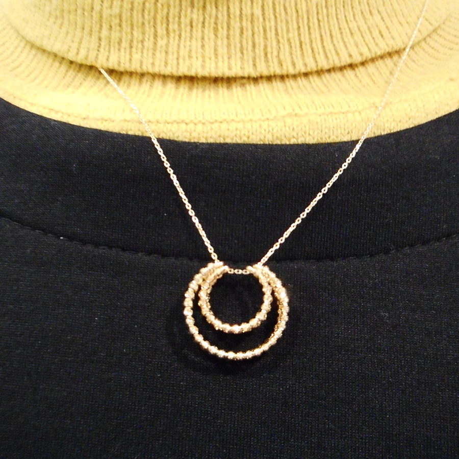 K18イエローゴールド ミラーカット 5WAYペンダントネックレス 馬蹄の