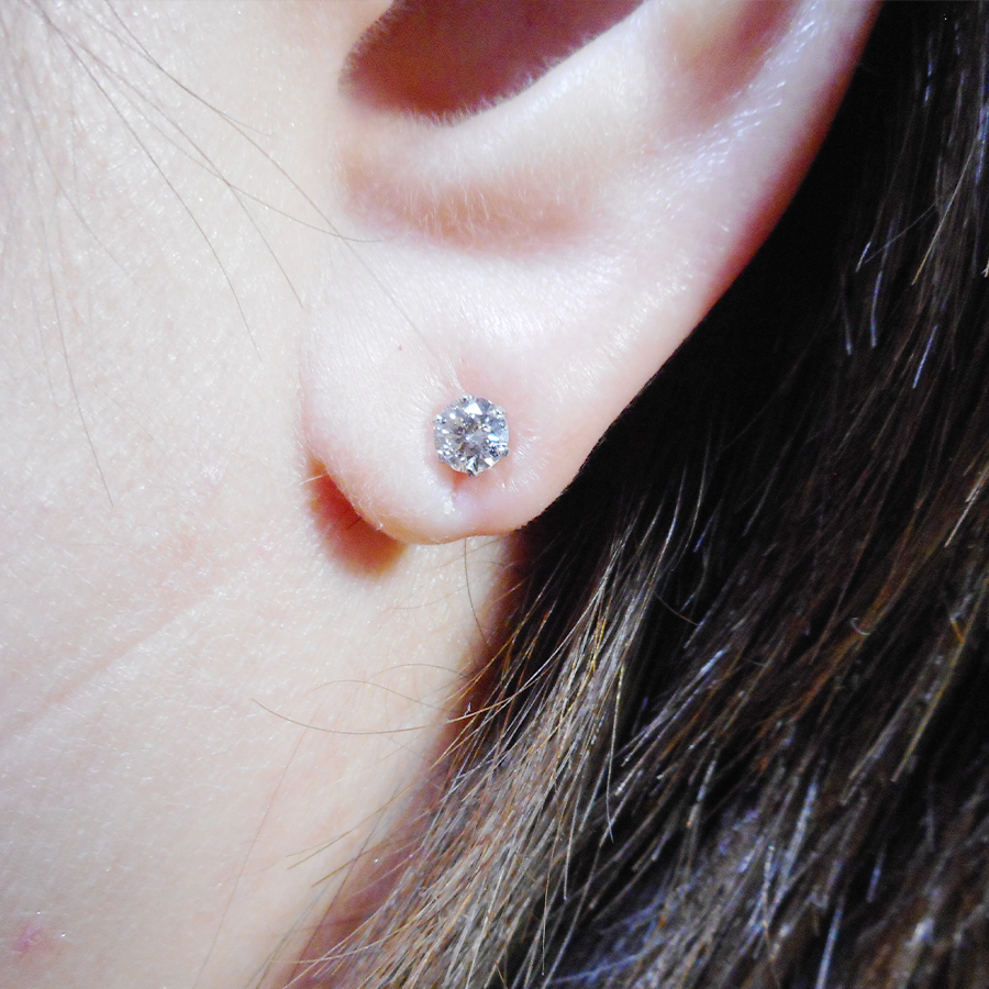 プラチナ製 ダイヤモンド 0,50ct スタッズピアス プラチナ ダイヤモンドピアス スタッドタイプ : Piccoli-punti - 通販