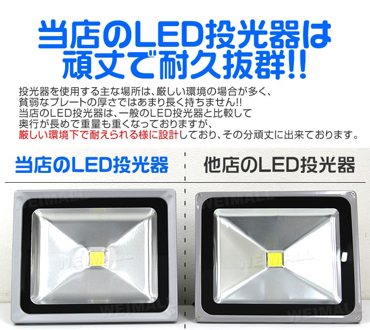 公式ショップ】 LED投光器 30W 300W相当 防水 作業灯 一年保証 外灯