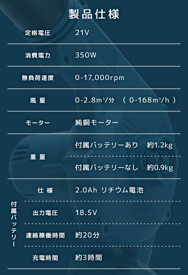 WEIMALL ブロワー 充電式 バキューム 充電式ブロワー バッテリー