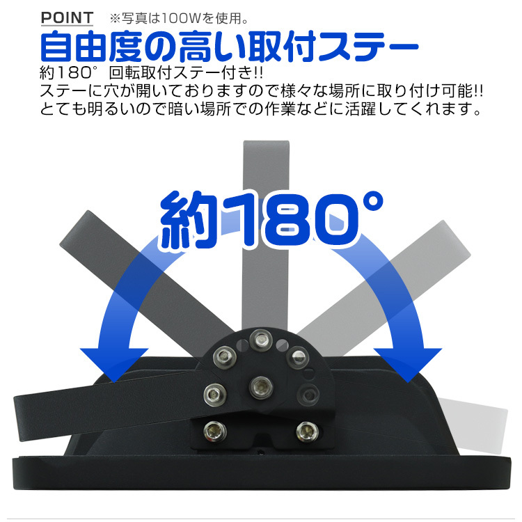 品質が完璧 1496_LED投光器 200w 薄型野外照明 作業灯 PSE適合 防水