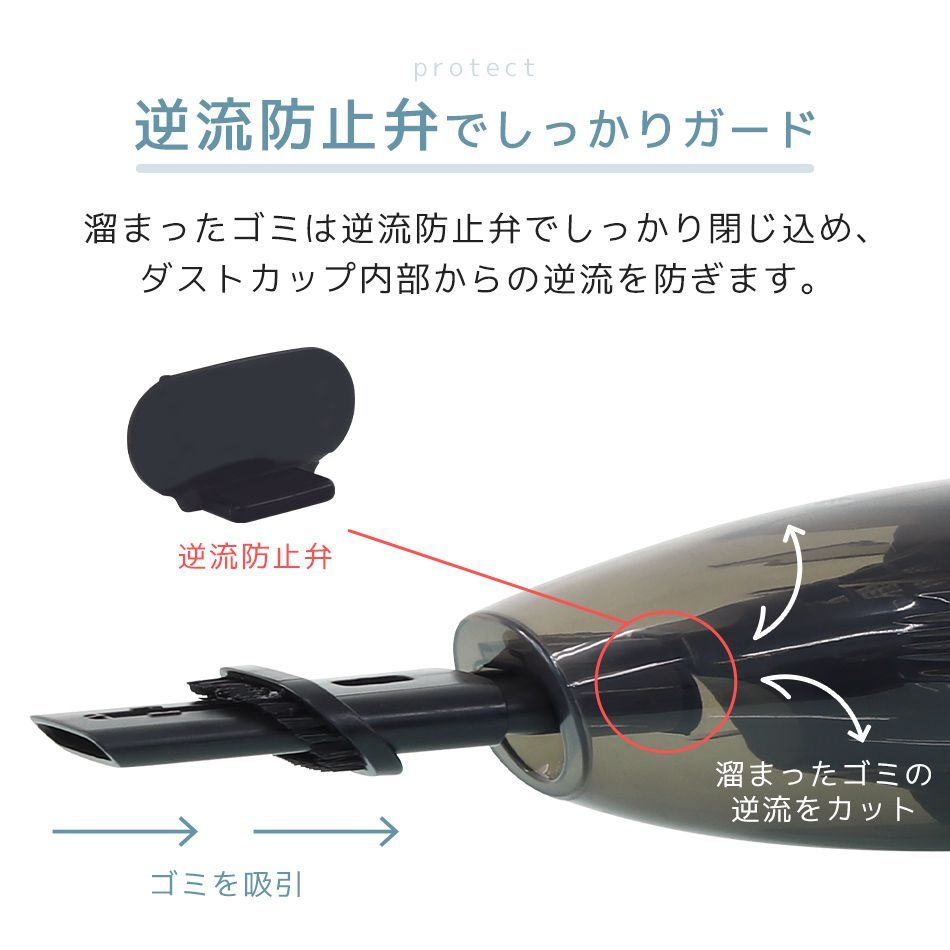 ハンディクリーナー コードレス 充電式 ノズル付 軽量 パワフル 吸引力 