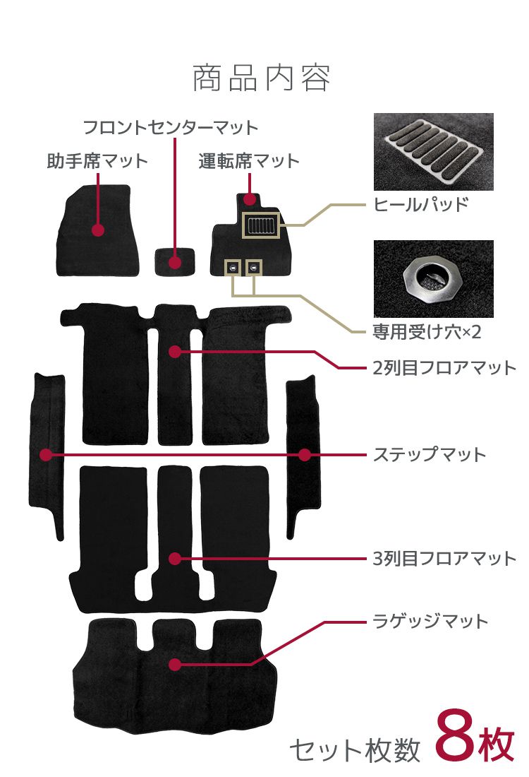 WEIMALL（ウェイモール） フロアマット トヨタ TOYOTA ノア ヴォクシー