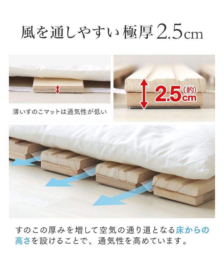 WEIMALL（ウェイモール） すのこベッド シングル すのこマット ふとん