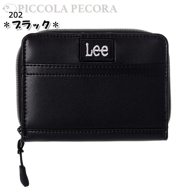 Lee（リー） 財布 学生 合皮 ボックス ロゴ 刺繍 二つ折り財布 / 子供