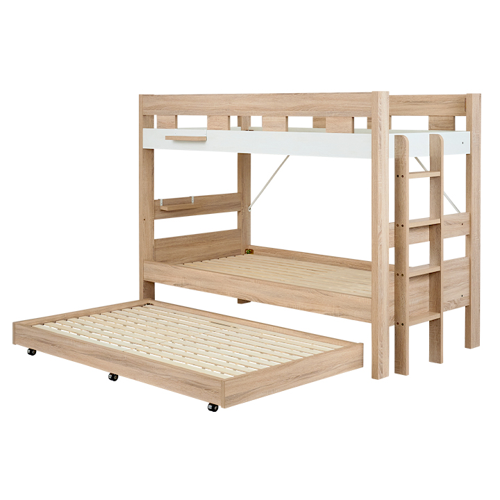三段ベッド 子供用ベッド ベッド シングルベッド 木製 耐荷重500kg スライドベッド 二段ベッド...