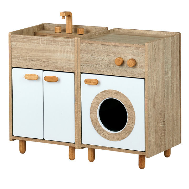 ままごと おままごと ままごと冷蔵庫 おもちゃ 子供 リバーシブル 収納家具 収納BOX 2way 知育玩具 木製 ままごとキッチン 2set Curumi(クルミ) 全12タイプ_12
