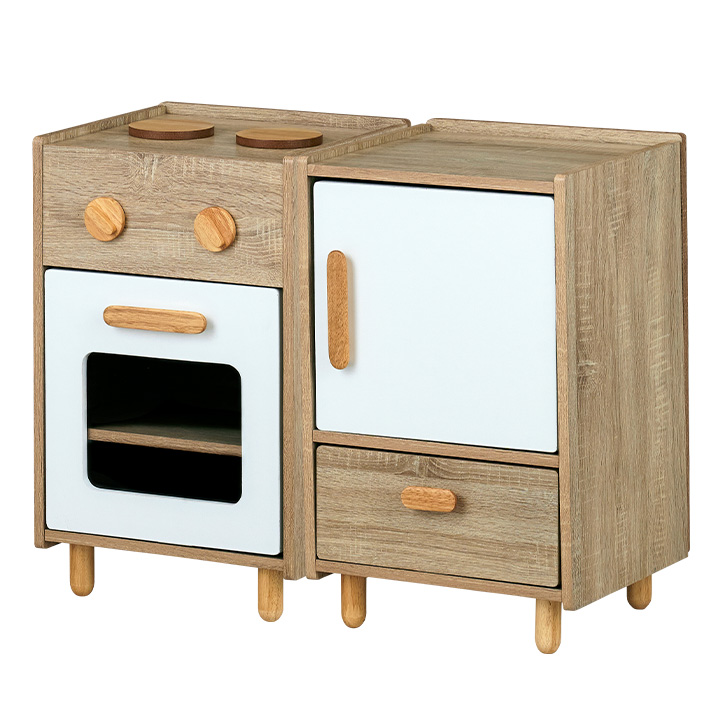 ままごと おままごと ままごと冷蔵庫 おもちゃ 子供 リバーシブル 収納家具 収納BOX 2way 知育玩具 木製 ままごとキッチン 2set Curumi(クルミ) 全12タイプ_8