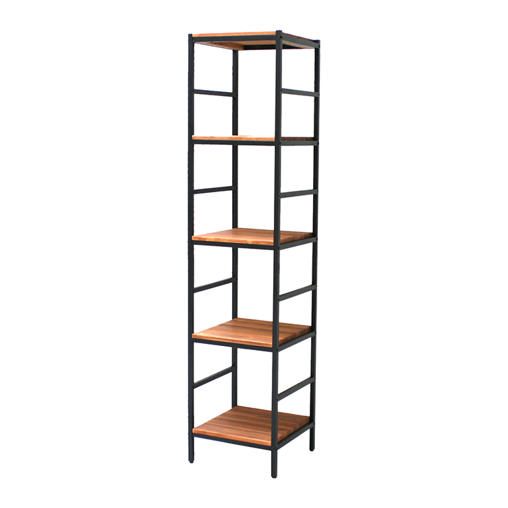 ブランド登録なし - 納める棚 格好のいい 5段仕合わせ40x40x175 パイプコネクタ付 明けひろげ仕合わせ 生まれながら木 アイアン風 パウダーコンパクト か細い 喫茶店風 北欧風 細長い切口納める 入り口・入口 御厨子所