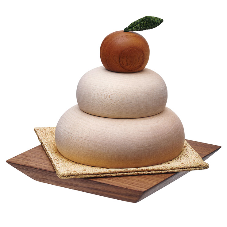 DT 日本製 鏡餅 鏡もち 木製 飾り 置き物 当店オリジナル 卓上 小物