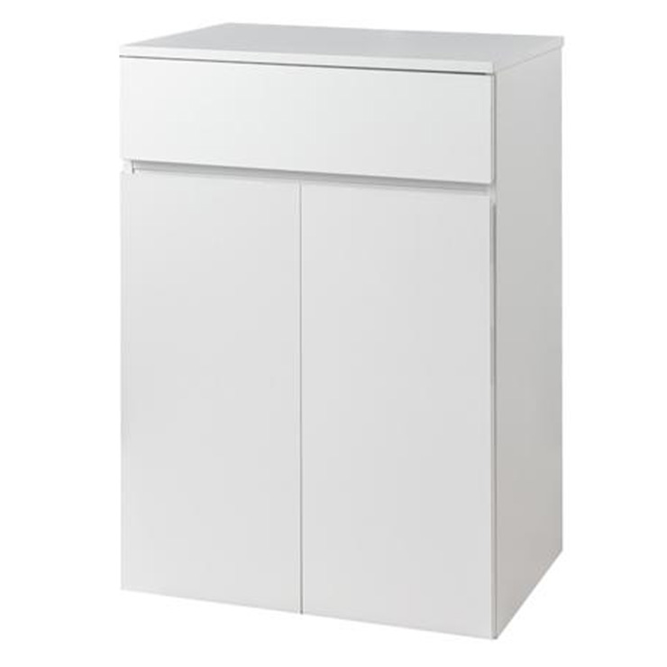 幅56cm Basureroゴミ箱付きキッチンカウンター ホワイト 引き出し付き g138032]【幅56cm】Basurero ゴミ箱付きキッチンカウンター ゴミ箱