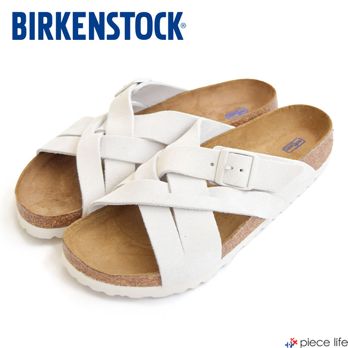 2023春夏新作 BIRKENSTOCK ビルケンシュトック Lugano ルガーノ ソフトフットベッド サンダル メンズ レギュラー ブルーロゴ  1024534