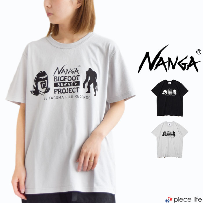 NANGA×TACOMA FUJI RECORDS BIGFOOT SURVEY PROJECT LOGO TEE