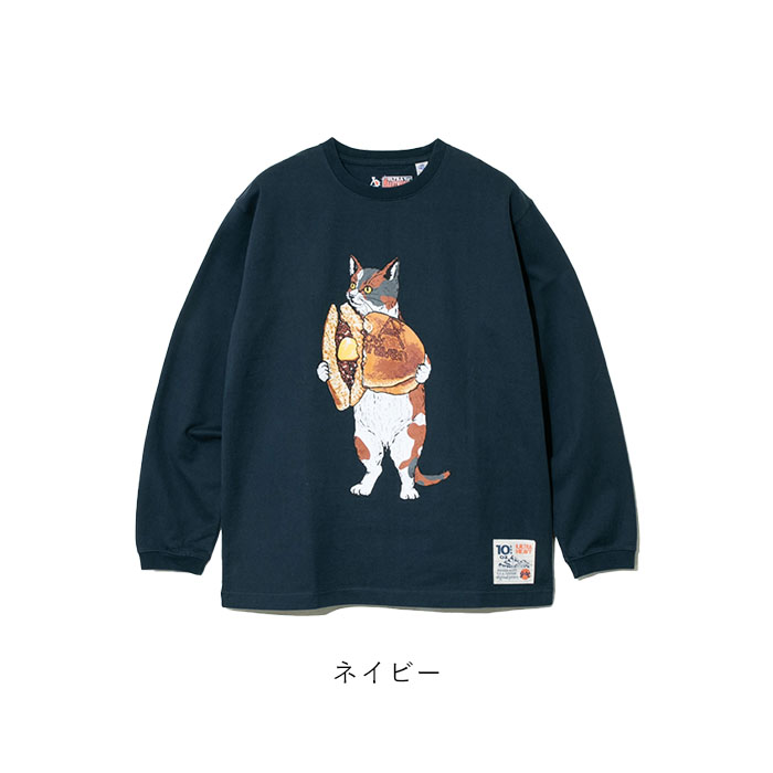 2024秋冬新作 ゴースローキャラバン go slow caravan Tシャツ トップス ロンT 超ヘビーUSA/C どら焼き 猫 長袖 メンズ  レディース 春秋冬 332803