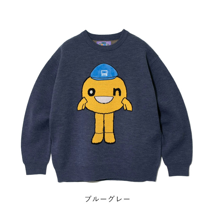 2024秋冬新作 HTB x go slow caravan ゴースローキャラバン トップス セーター onちゃん IMPACT ジャガード BIG メンズ レディース 長袖 北海道テレビ 336130 go slow caravan 2024秋冬新作 HTB x ゴースローキャラバン