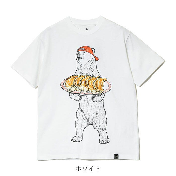 2025春夏新作 ゴースローキャラバン go slow caravan 半袖 Tシャツ トップス 餃子クマ TEE メンズ レディース ユニセックス クマT 熊 くま 半袖T 341913 | go slow caravan | 01