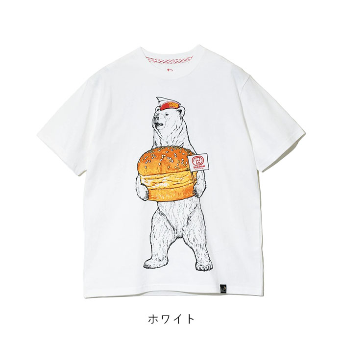 2025春夏新作 ゴースローキャラバン go slow caravan 半袖 Tシャツ ドムドム ハンバーガー 手作り厚焼きたまごバーガークマTEE メンズ レディース くま 341961 go slow caravan 2025春夏新作 ゴースローキャラバン 半袖 T