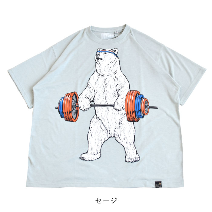 2025春夏新作 ゴースローキャラバン go slow caravan　Drymix バーベルクマBIG TEE　ビッグシルエット　ドライミックス　半袖　キャンプ ユニセックス 345601 go slow caravan 2025春夏新作 ゴースローキャラバン caravan