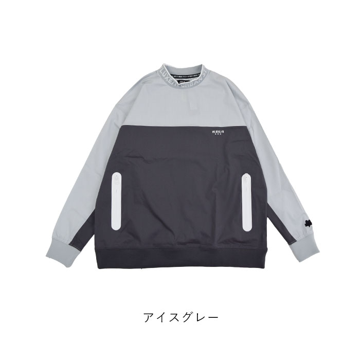 2025春夏新作 ラグジュ ゴルフ LUXE/R GOLF メンズ レディース トップス ロンT ストレッチ 撥水 はっ水 モックネック 長袖 ロゴ ユニセックス 45932 LUXE/R 2025春夏新作 ラグジュ ゴルフ GOLF メンズ レディース