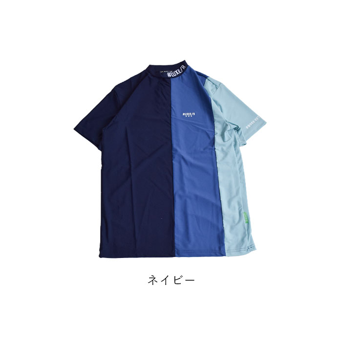 2025春夏新作 ラグジュ ゴルフ LUXE/R GOLF 半袖 Tシャツ トップス 半袖T プルオーバー 縦切替 速乾 接触冷感 ミニモック メンズ レディース 45988 LUXE/R 2025春夏新作 ラグジュ ゴルフ GOLF 半袖 Tシャツ