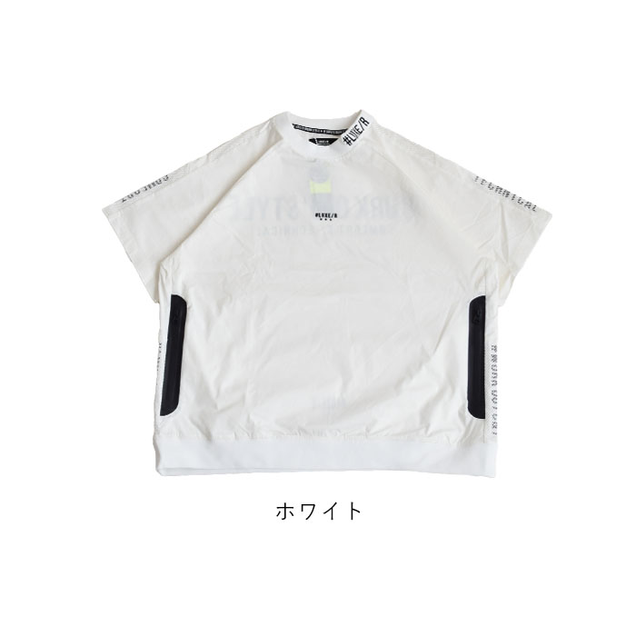 2025春夏新作 ゴルフウェア Tシャツ メンズ レディース 半袖 ラグジュゴルフ LUXE/R GOLF ストレッチ ブロード ロゴ プリント バイカラー モックネック 46001 LUXE/R 2025春夏新作 ゴルフウェア Tシャツ メンズ レディース