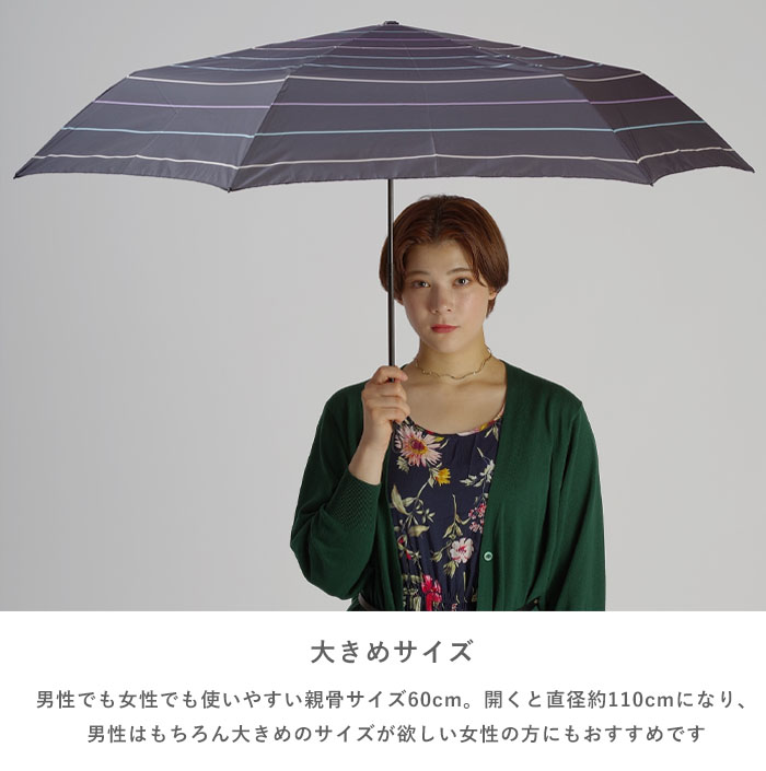 nifty colors ニフティーカラーズ 傘 ボーダー カーボン 軽量