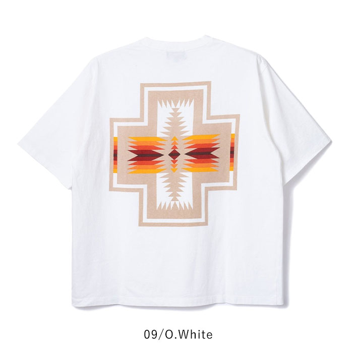 2025春夏新作 ペンドルトン PENDLETON 半袖 Tシャツ バックプリント ネイティブ柄 幾何学模様 Back Print Tee メンズ レディース 春 秋 冬 M L 5275-0007 PENDLETON 2025春夏新作 ペンドルトン 半袖 Tシャツ バック