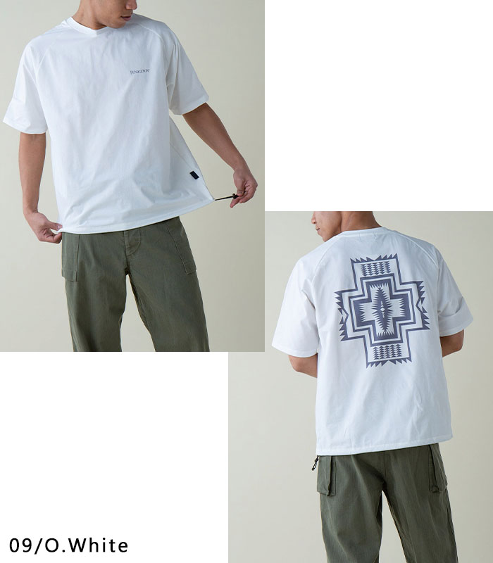 2025秋冬新作 ペンドルトン PENDLETON Tシャツ 半袖 バックプリント Back Print Tee カルキュロ 速乾 ドライ ストレッチ メンズ レディース S M L 5475-1028 PENDLETON 2025秋冬新作 ペンドルトン Tシャツ 半袖 バック