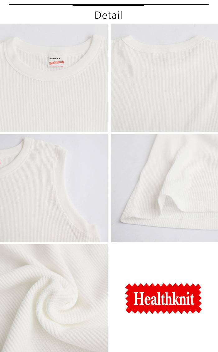Healthknit ヘルスニット トップス ノースリーブ タンクトップ