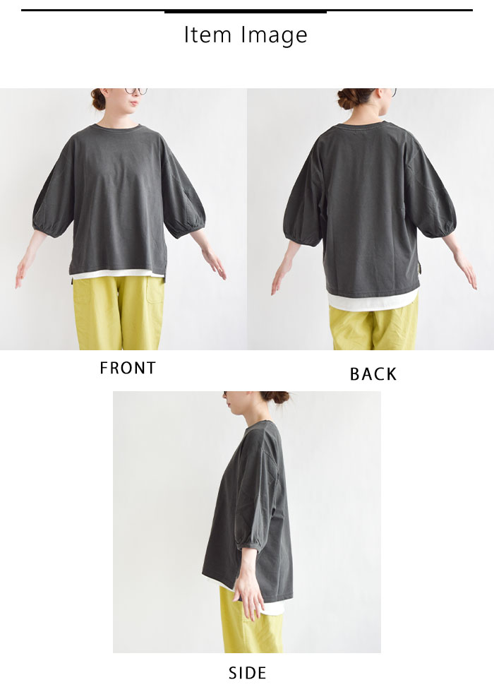 GENTIL ジャンティー トップス Tシャツ 半袖 五分袖 パネル袖 GENTIL ジャンティー トップス Tシャツ 半袖 五分袖 パネル袖