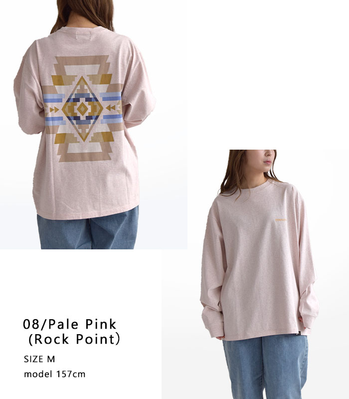 2025春夏新作 ペンドルトン PENDLETON ロンT 長袖 Tシャツ 吸汗 速乾 ドライタッチ バックプリント ネイティブ柄 幾何学模様 メンズ レディース 5175-9007 PENDLETON 2025春夏新作 ペンドルトン ロンT 長袖 Tシャツ 吸汗