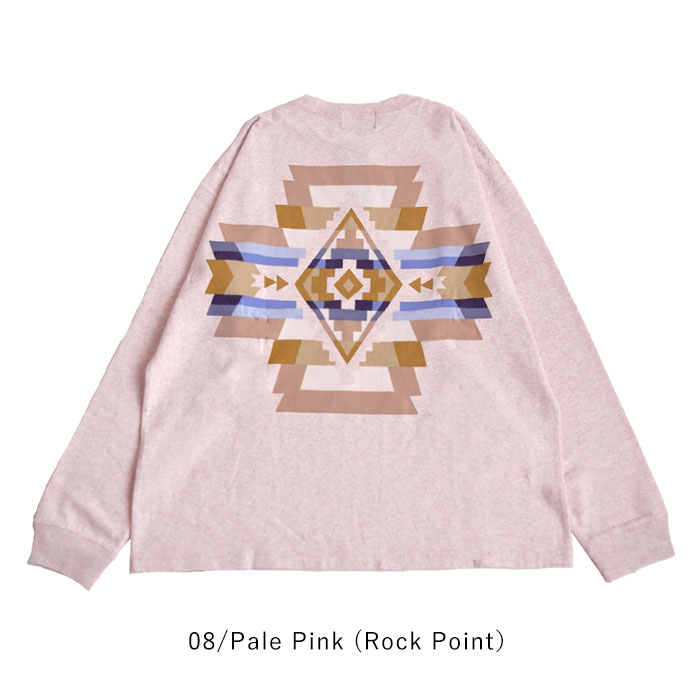 2025春夏新作 ペンドルトン PENDLETON ロンT 長袖 Tシャツ 吸汗 速乾 ドライタッチ バックプリント ネイティブ柄 幾何学模様 メンズ レディース 5175-9007 PENDLETON 2025春夏新作 ペンドルトン ロンT 長袖 Tシャツ 吸汗