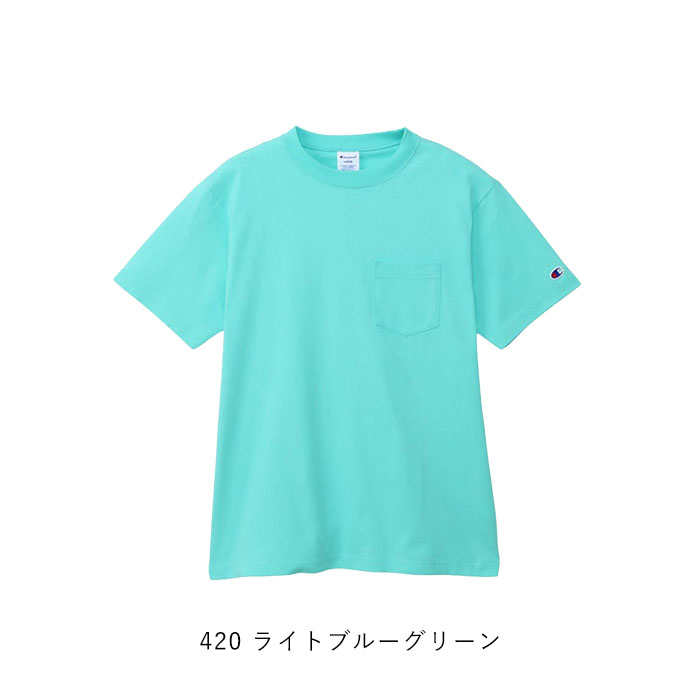 2025春夏新作 チャンピオン Champion Tシャツ 半袖 ポケット トップス Tシャツ カットソー メンズ レディース 無地 ロゴ刺繍 ワンポイント ポケT C3-X357 | Champion | 05