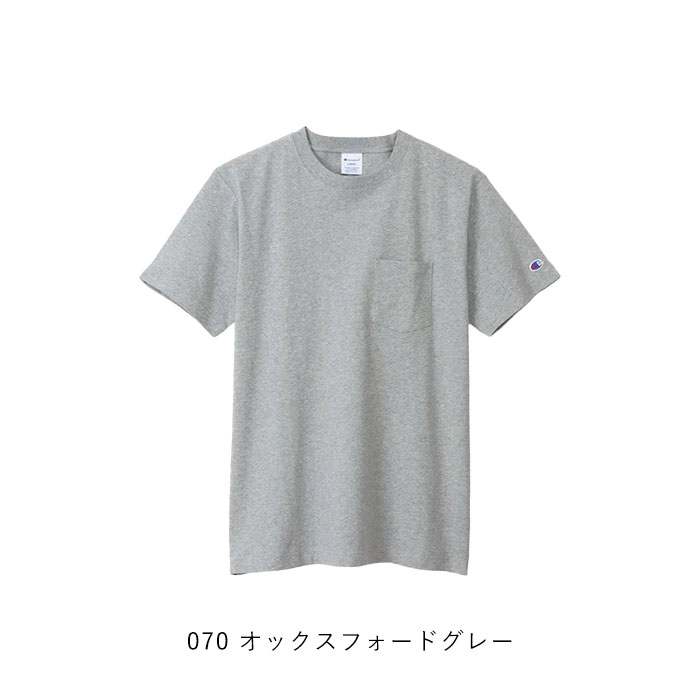 2025春夏新作 チャンピオン Champion Tシャツ 半袖 ポケット トップス Tシャツ カットソー メンズ レディース 無地 ロゴ刺繍 ワンポイント ポケT C3-X357 | Champion | 02