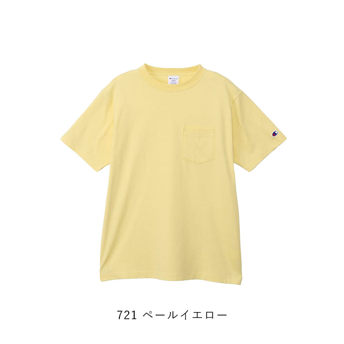 2025春夏新作 チャンピオン Champion Tシャツ 半袖 ポケット トップス Tシャツ カットソー メンズ レディース 無地 ロゴ刺繍 ワンポイント ポケT C3-X357 | Champion | 06
