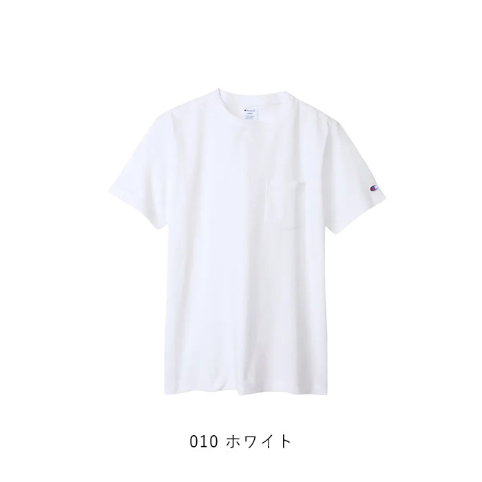 2025春夏新作 チャンピオン Champion Tシャツ 半袖 ポケット トップス Tシャツ カットソー メンズ レディース 無地 ロゴ刺繍 ワンポイント ポケT C3-X357 | Champion | 01