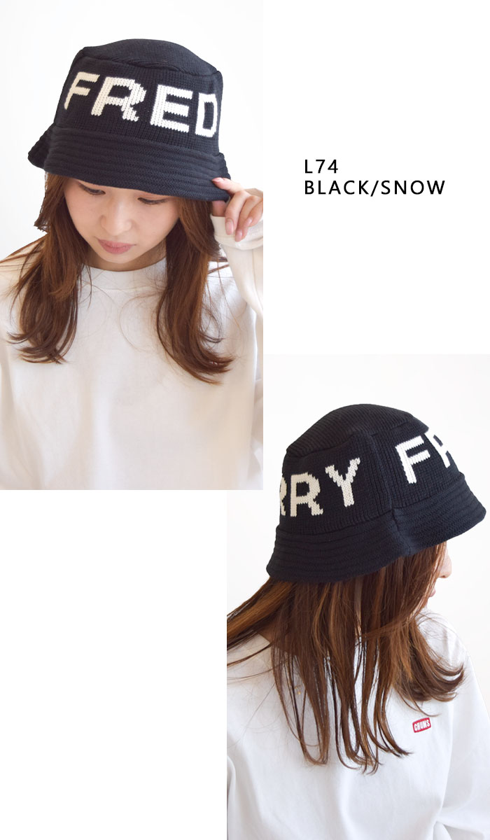 FRED PERRY フレッドペリー ニット バケットハット ロゴ 刺繍