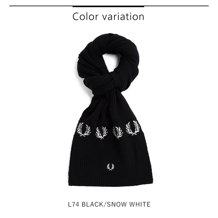 フレッドペリー マフラー FRED PERRY フレッドペリー マフラー LRL WRTH KNIT LAMBSWOOL