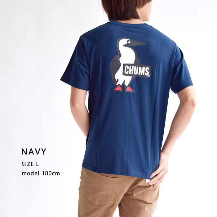 CHUMS 新色追加 チャムス Tシャツ ブービーロゴTシャツ トップス