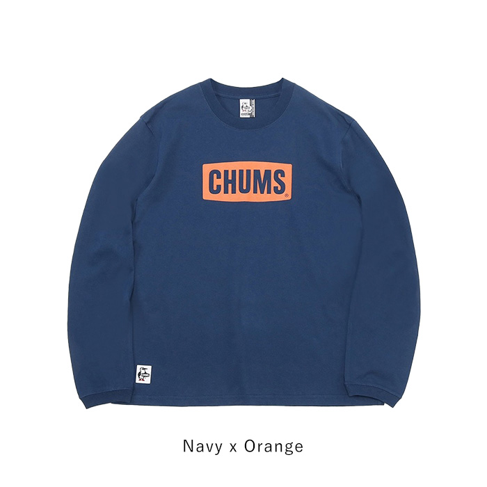 2024秋冬新作 CHUMS チャムス Tシャツ トップス ロンT 長袖 ロゴ ブラッシュド ロングスリーブ メンズ レディース コットン 春秋冬 M L XL CH01-2302 CHUMS 2024秋冬新作 チャムス Tシャツ トップス ロンT 長袖 ロゴ