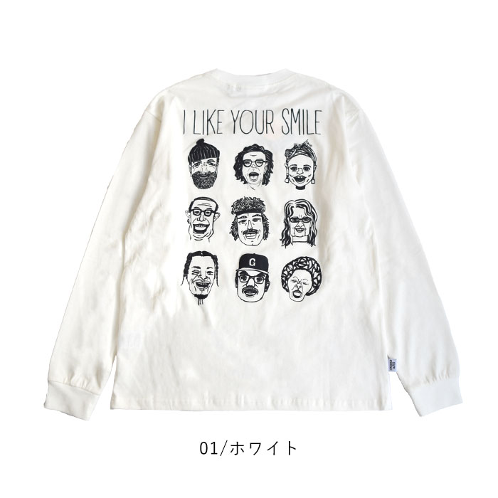 2024秋冬新作 ジムマスター gym master トップス Tシャツ ロンT 7.4oz YOUR SMILEロンTee メンズ レディース ユニセックス 綿 春 秋 冬 M L XL G421700