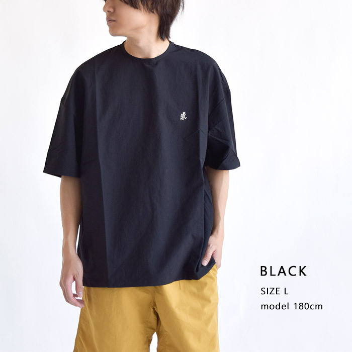 GRAMICCI - GRAMICCI シェルキャンプTシャツ ・グレー GRAMICCI (グラミチ) SHELTECH x RENU CAMP TEE / シェルテック