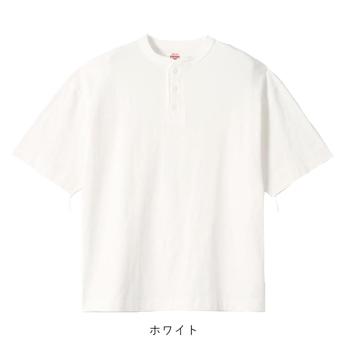 Healthknit ヘルスニット 半袖 Tシャツ ヘンリーネック トップス