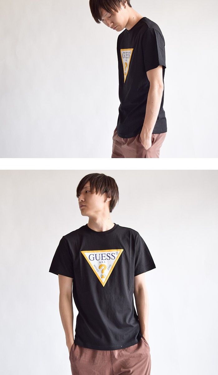 GUESS ゲスGUESS Tシャツ クルーネック シンプル プリント ユニ