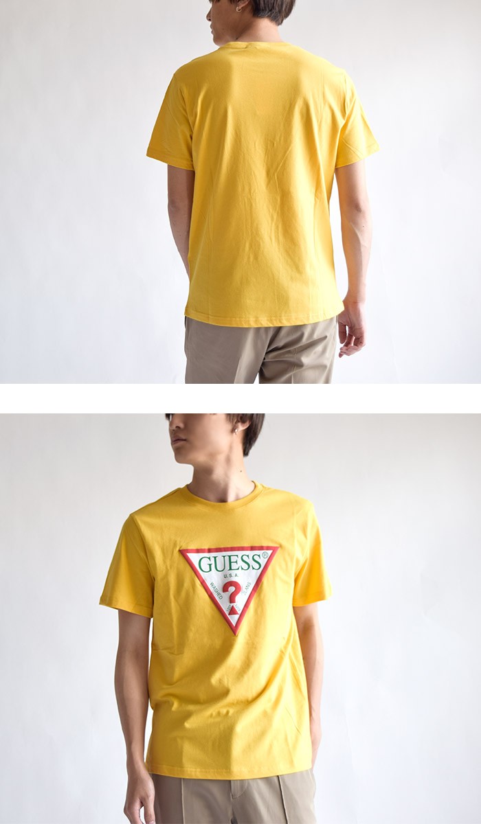 GUESS ゲスGUESS Tシャツ クルーネック シンプル プリント ユニ