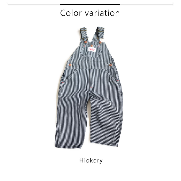 ROUND HOUSE ラウンドハウス オーバーオール ヒッコリー USA製 ROUND HOUSE ラウンドハウス Made in USA Kids Premium キッズ