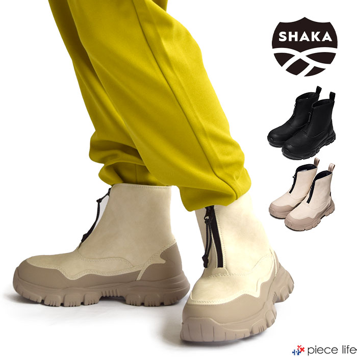 SHAKA シャカ センタージップブーツ TREK ZIP BOOTIE AT メンズ レディース ユニセックス 春 秋 冬 ブラック ホワイト  SK-228