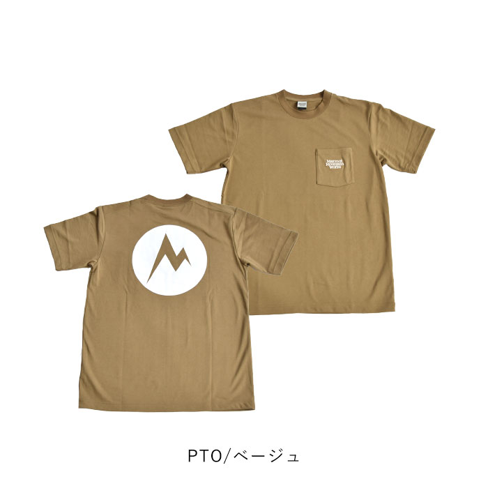 2024春夏新作 Marmot トップス Tシャツ MMW POCKET-T ポケット メンズ レデ...